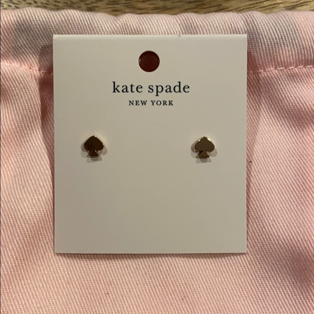Kate Spade Classic Spade Earrings in Rose Gold!